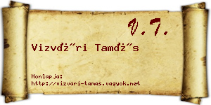 Vizvári Tamás névjegykártya