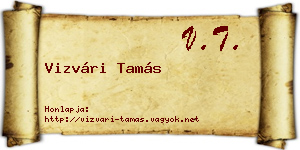 Vizvári Tamás névjegykártya